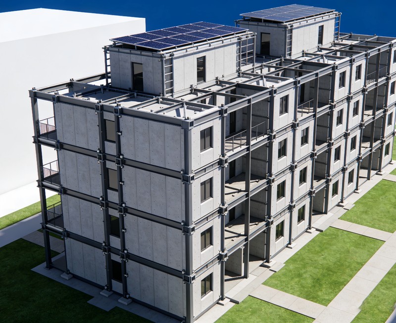 Apartamento modular de estructura de acero prefabricado