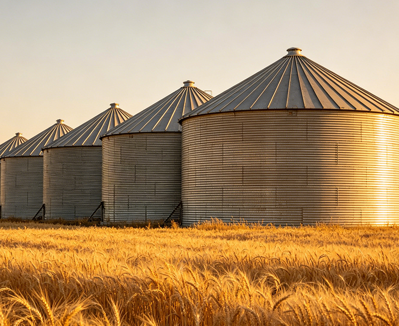 Graneros agr&iacute;colas con estructura de acero de grado profesional